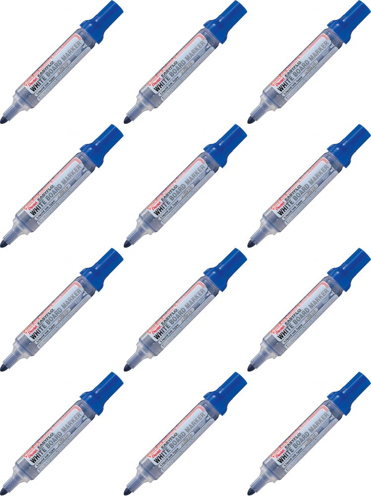12x Marker suchościeralny Pentel, okrągła, 6 mm, niebieski