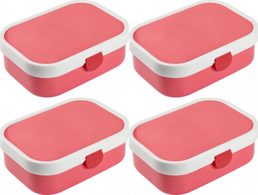 4x Lunchbox Mepal Campus, różowy, 750ml, 18x13x6cm