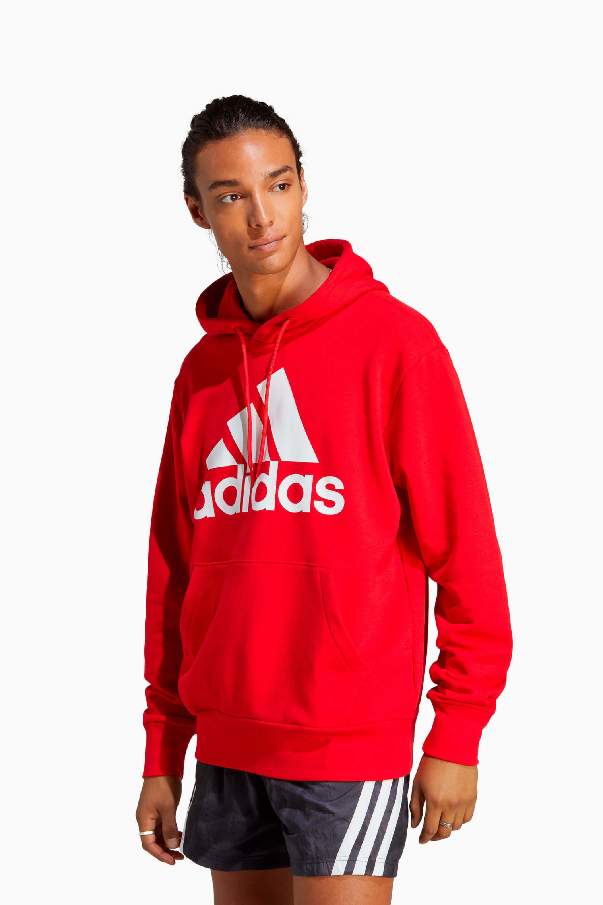 Bluza z kapturem adidas Essentials Big Logo - Czerwony