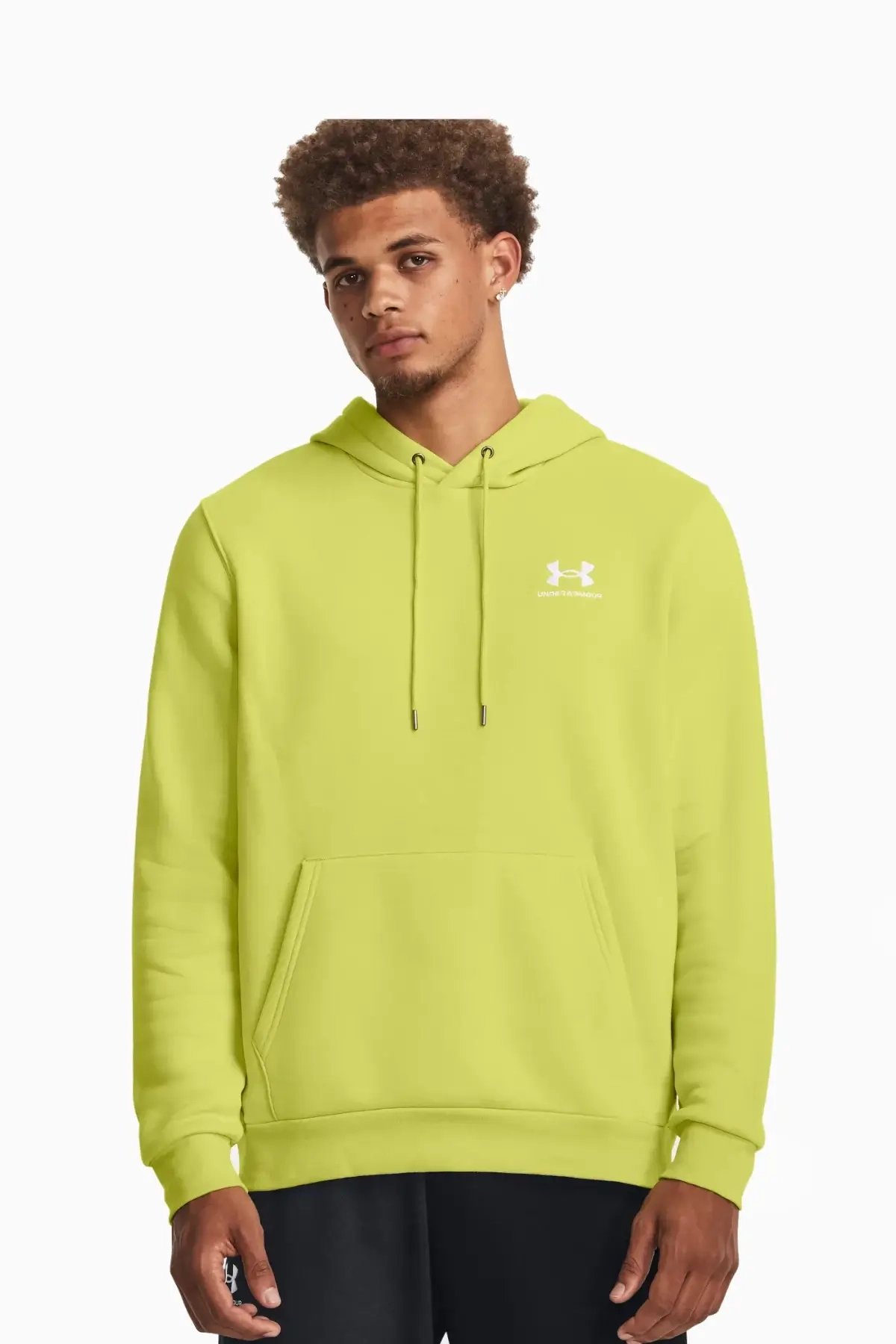 Bluza z kapturem Under Armour Essential Fleece - Limonkowy