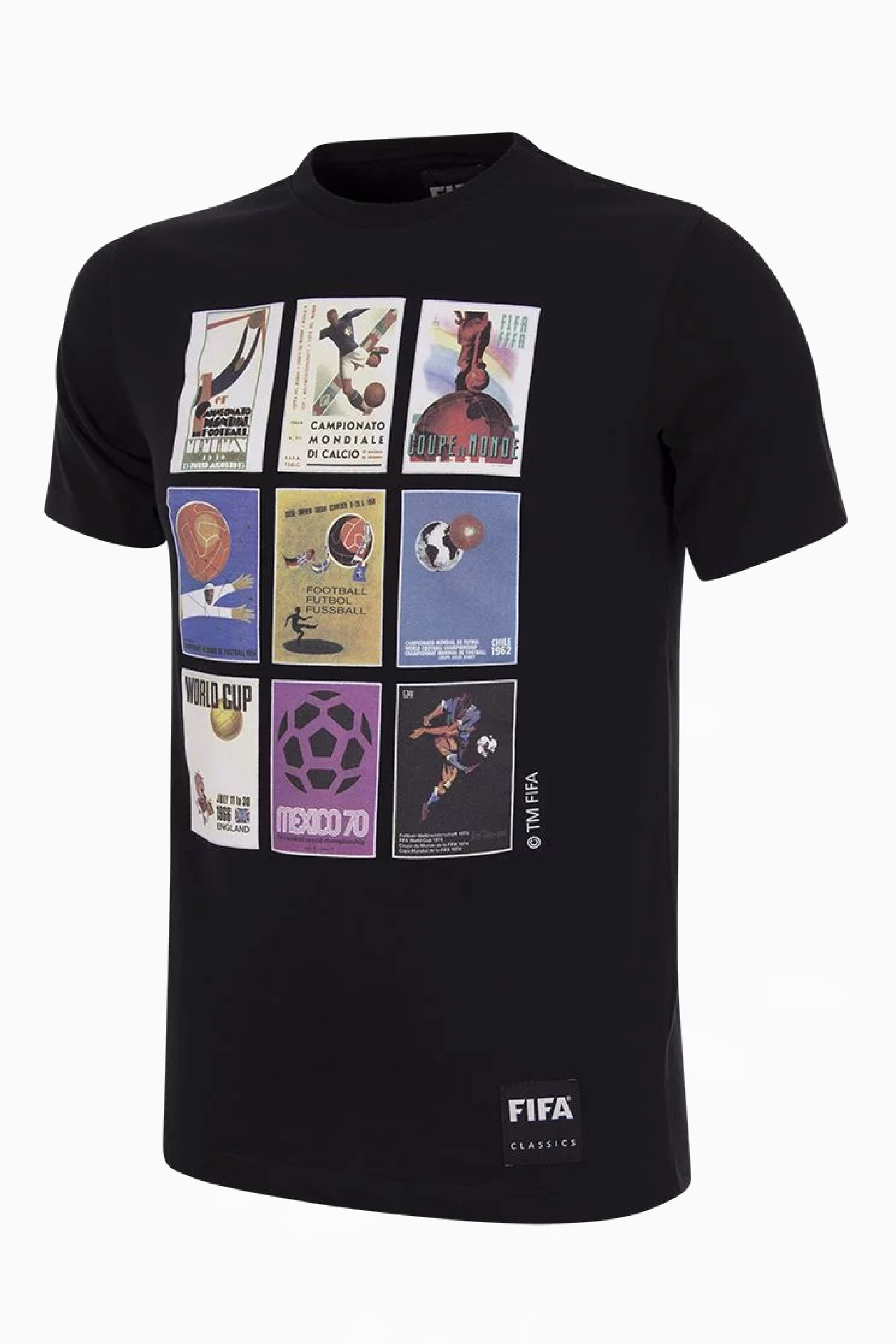Koszulka Retro COPA World Cup Collage - Czarny