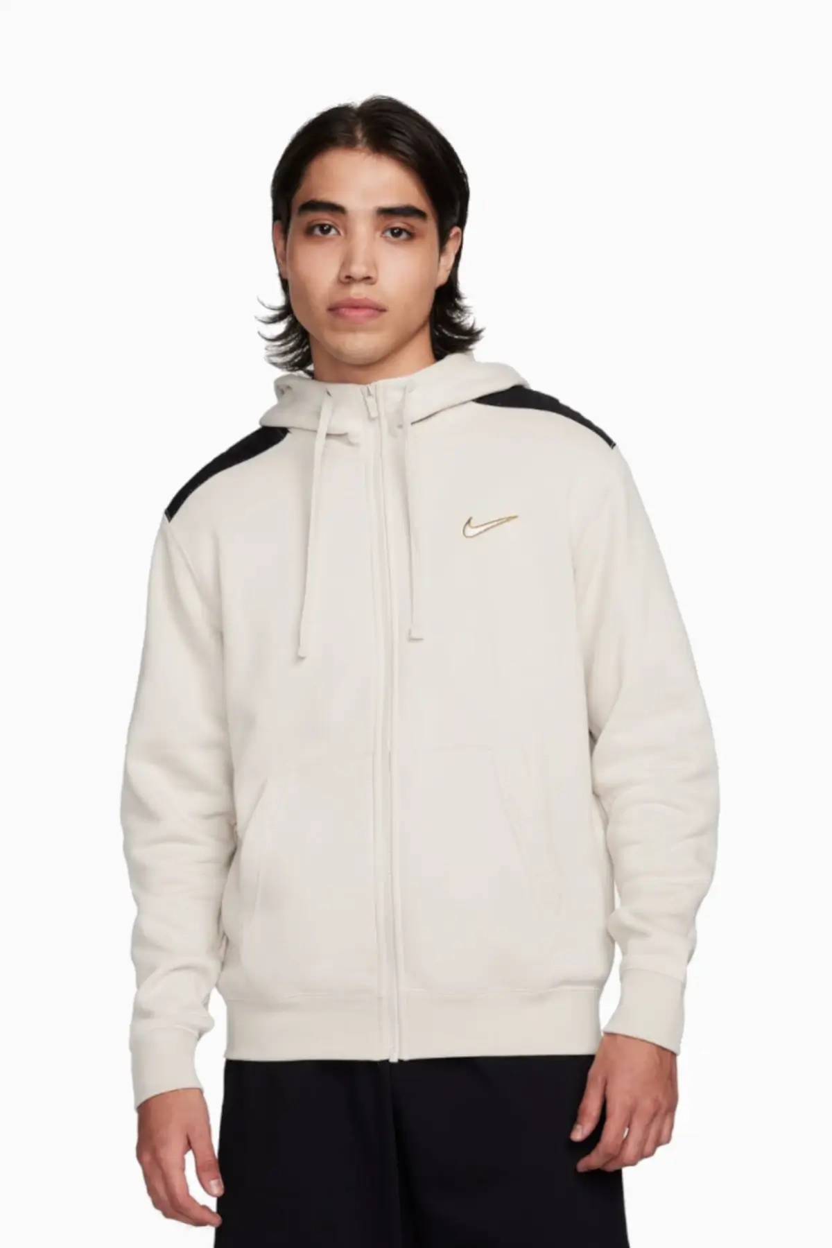 Bluza z kapturem Nike Sportswear Fleece FZ - Beżowy