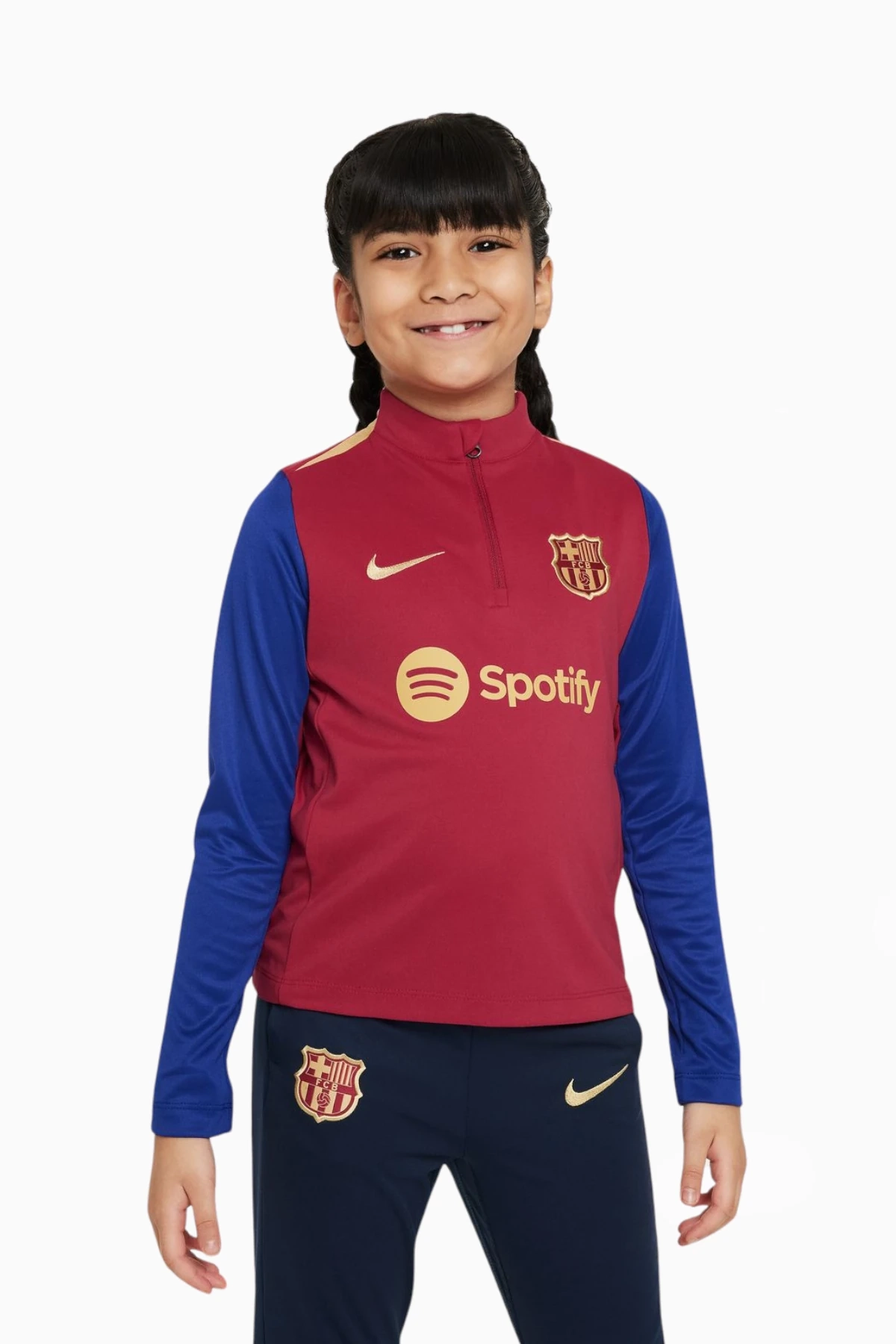Bluza Nike FC Barcelona 23/24 Academy Pro Małe dzieci - Czerwony