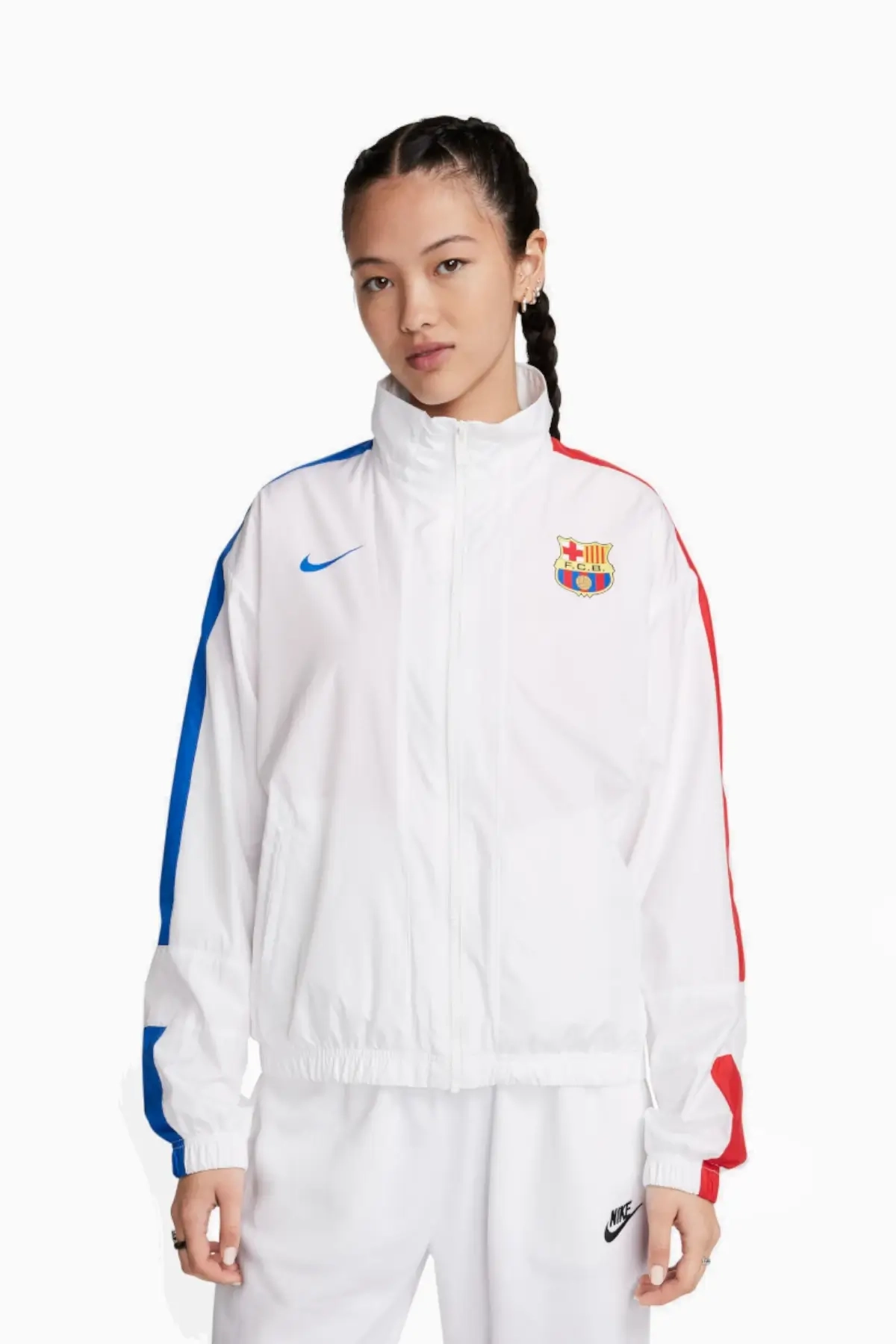 Kurtka Nike FC Barcelona 23/24 Essential Damska - Biały