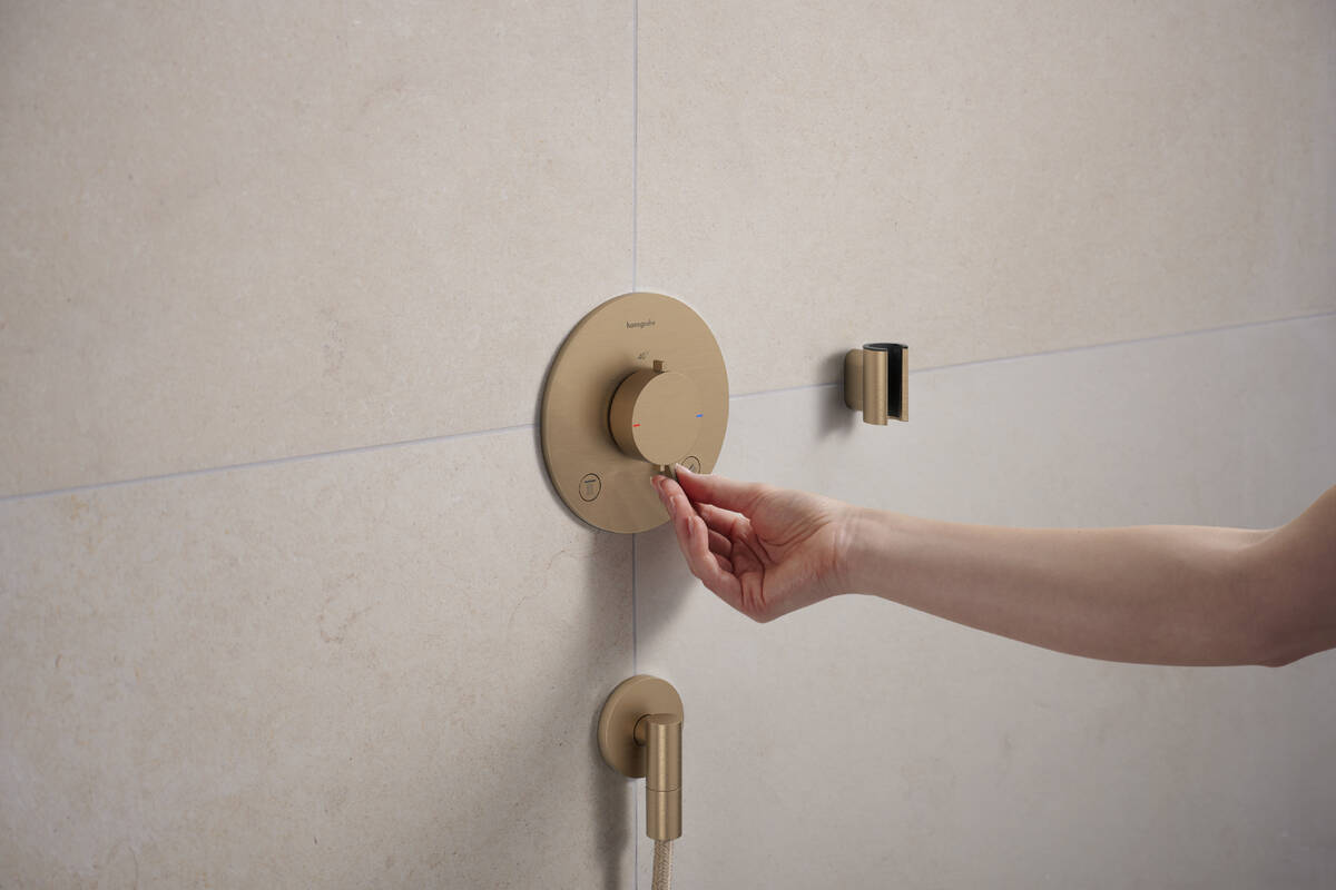 Hansgrohe Ecostat Comfort S bateria wannowo-prysznicowa podtynkowa z termostatem brąz szczotkowany 33715140