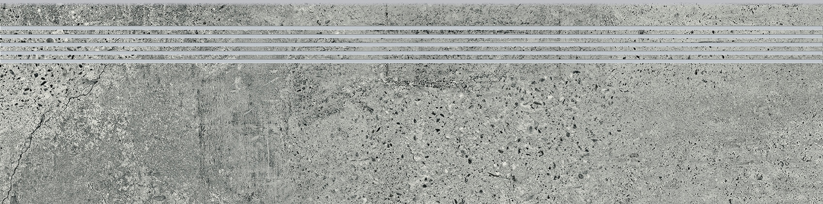 Opoczno Newstone Grey Steptread stopnica podłogowa 29,8x119,8 cm szary mat