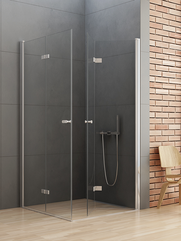 New Trendy New Soleo kabina prysznicowa 90x80 cm prostokątna chrom połysk/szkło przezroczyste D-0149A/D-0152A