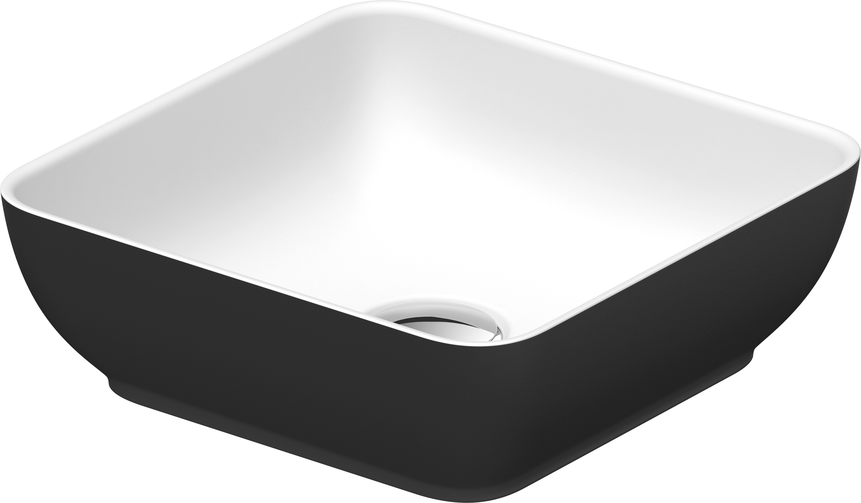 Duravit Sivida umywalka 30x30 cm kwadratowa nablatowa biała-szary/kamień 266003FI00
