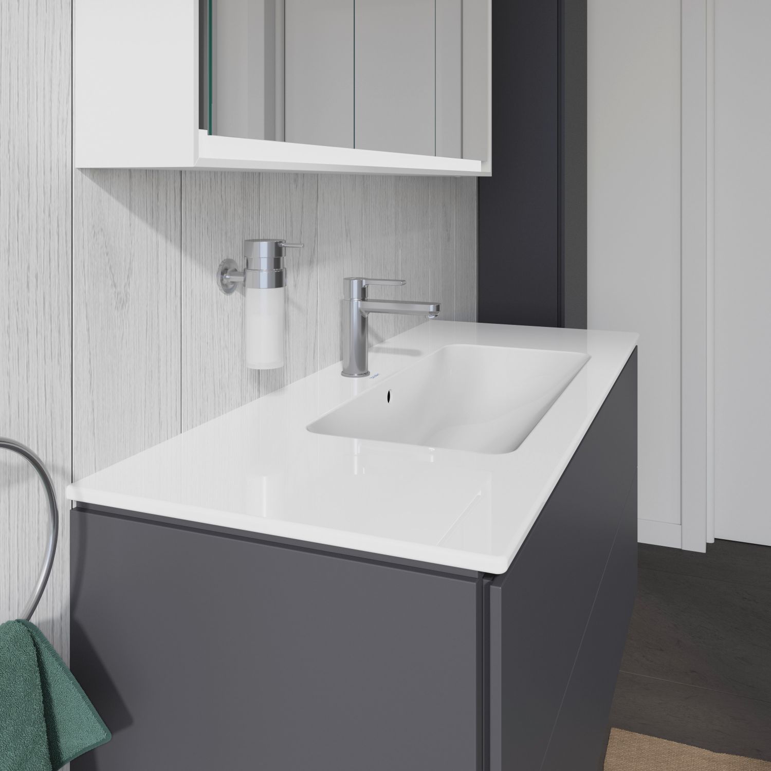 Duravit ME by Starck umywalka 123x49 cm meblowa prostokątna biała 2336120000
