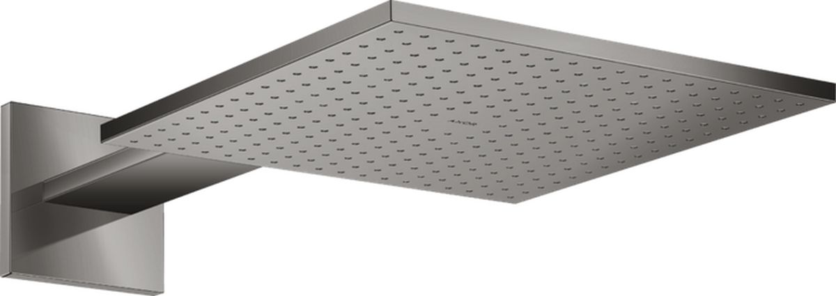 Axor ShowerSolutions deszczownica 30 cm kwadratowa z ramieniem prysznicowym czarny chrom polerowany 35318330