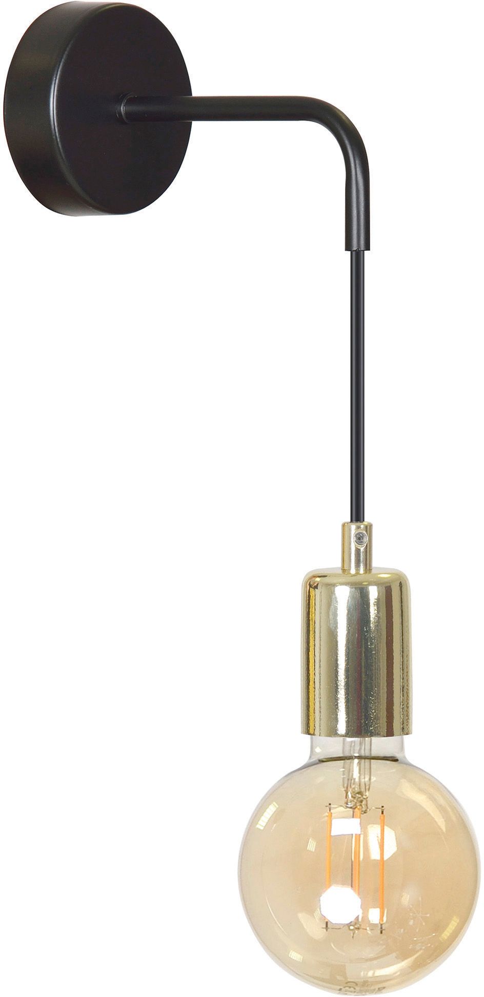 Emibig Vesio kinkiet 1x15 W czarny-złoty 785/K1