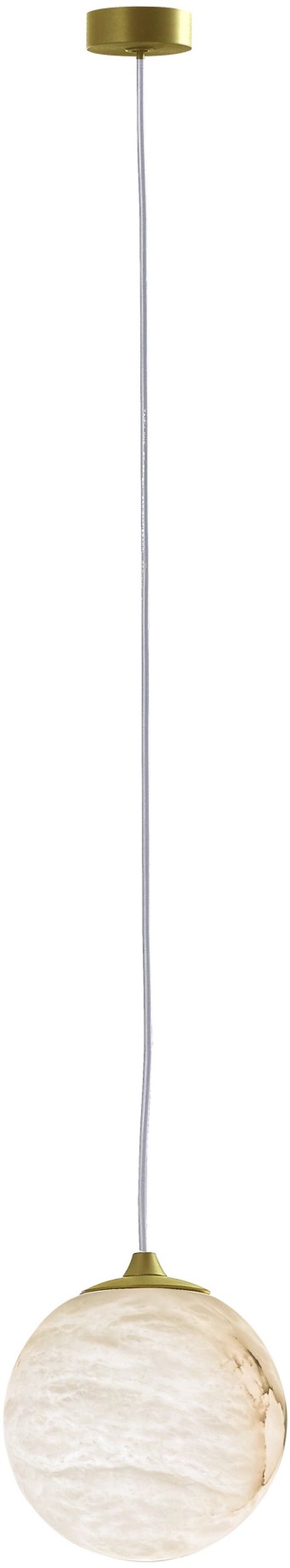 CosmoLight Volterra lampa wisząca 1x3W mosiądz/alabaster P01968BR
