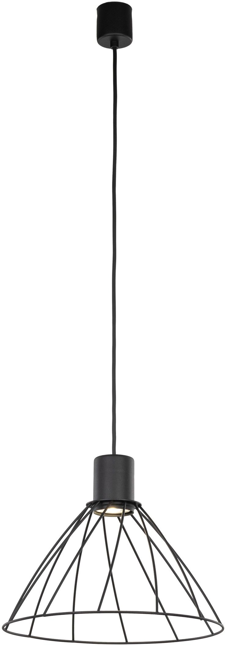 TK Lighting Modesto lampa wisząca 1x10 W czarna 10160