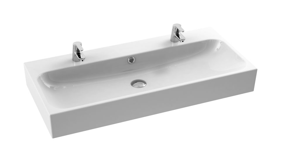 CeraStyle Pinto umywalka 100 cm meblowa prostokątna biała 080500-u