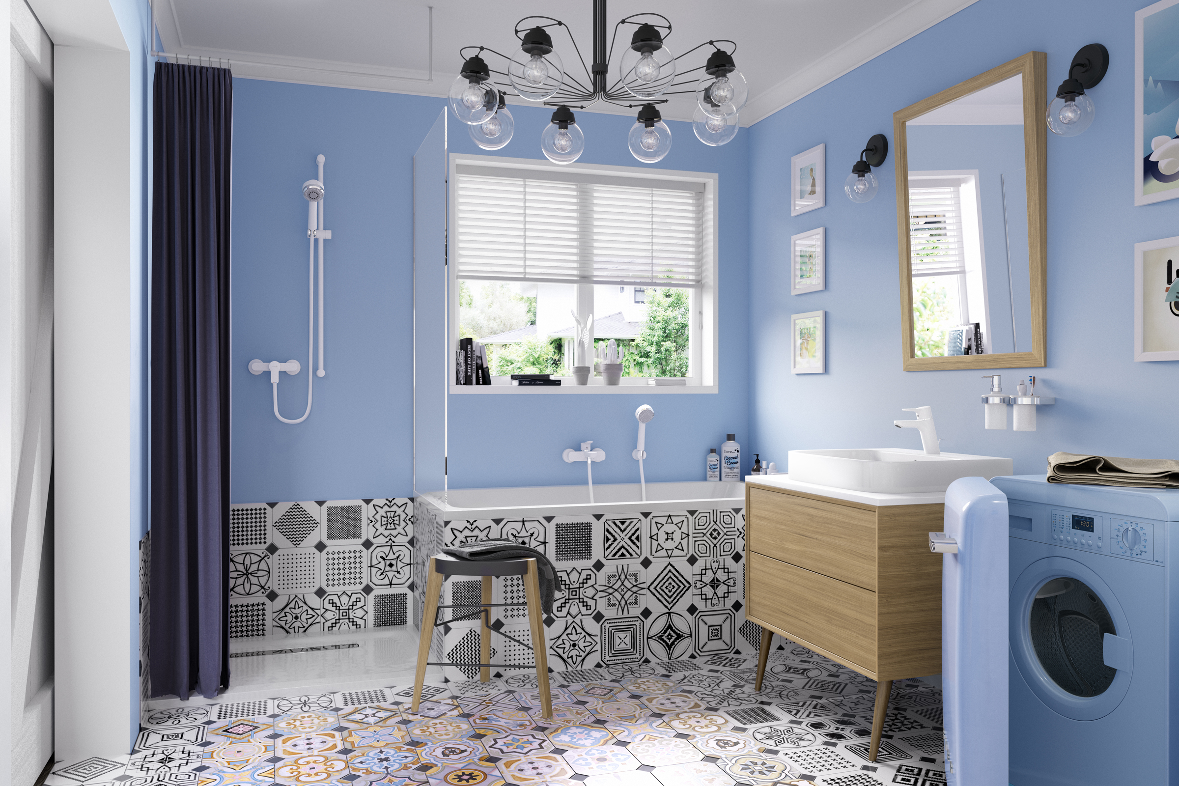 Kludi Pure&Easy bateria wannowo-prysznicowa ścienna biały/chrom 376819165 - Wysyłka w 24h