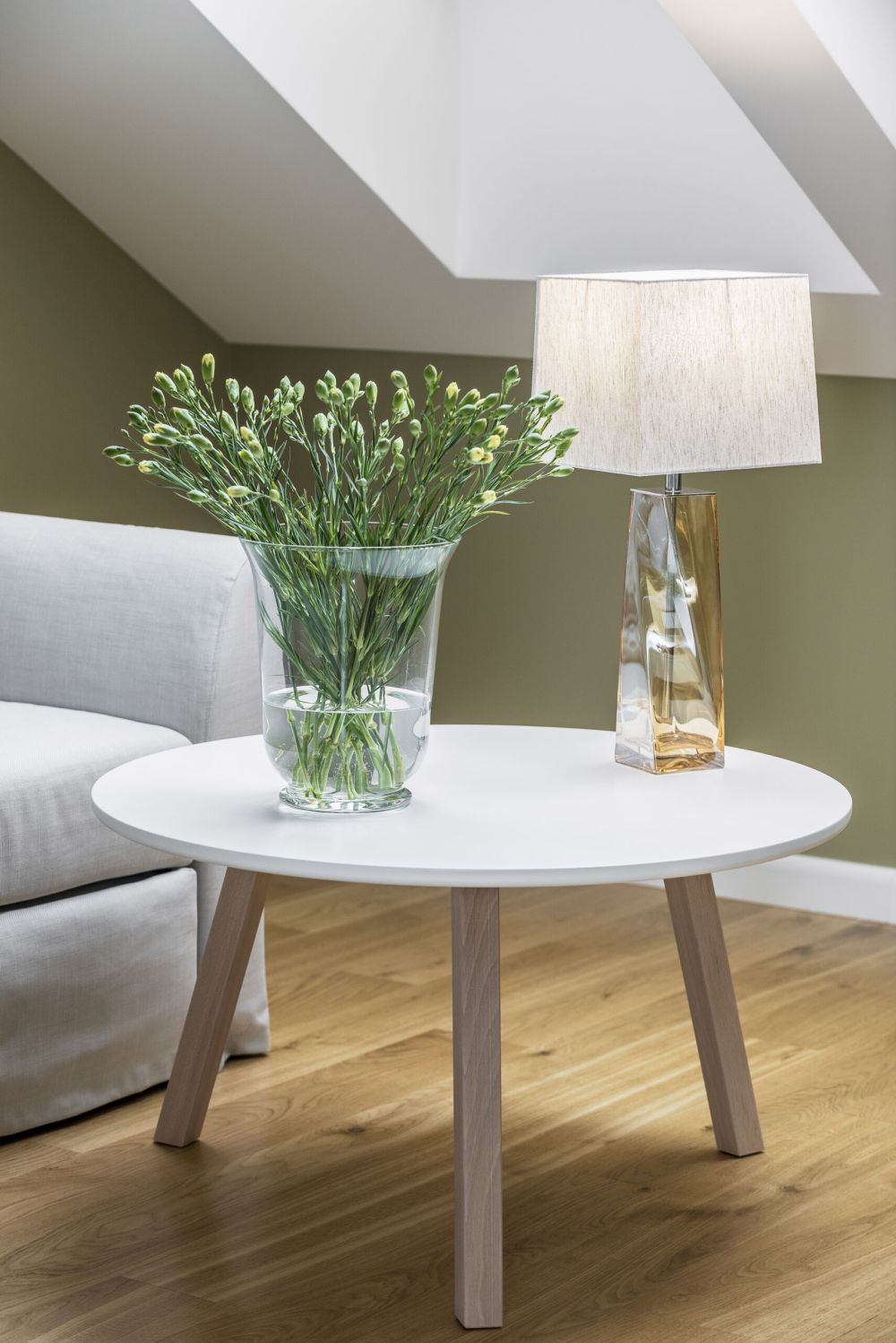 Argon Lille lampa stołowa 1x15W srebrny/miodowy 3840