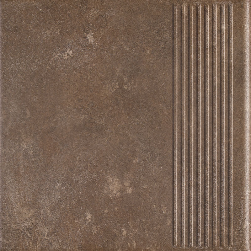 Paradyż Ilario stopnica 30x30 cm prosta STR brązowy mat