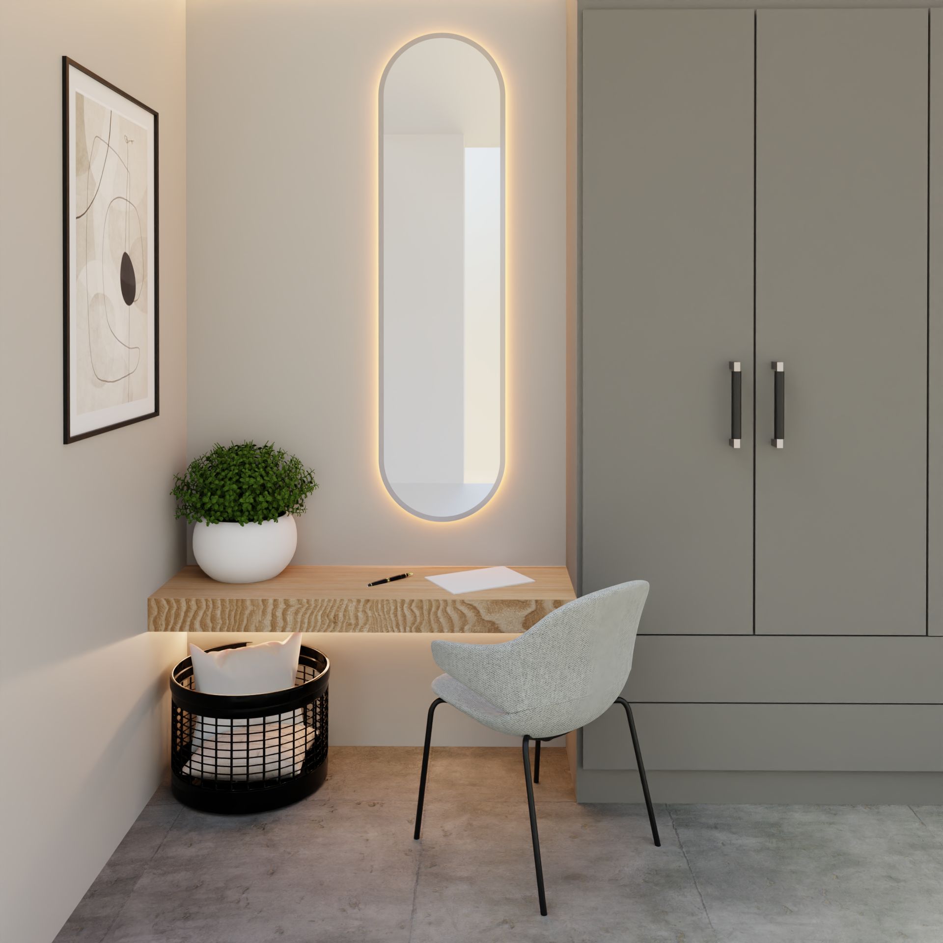 Baltica Design Tiny Border Pastille lustro 155x40 cm z oświetleniem LED srebrne barwa światła neutralna