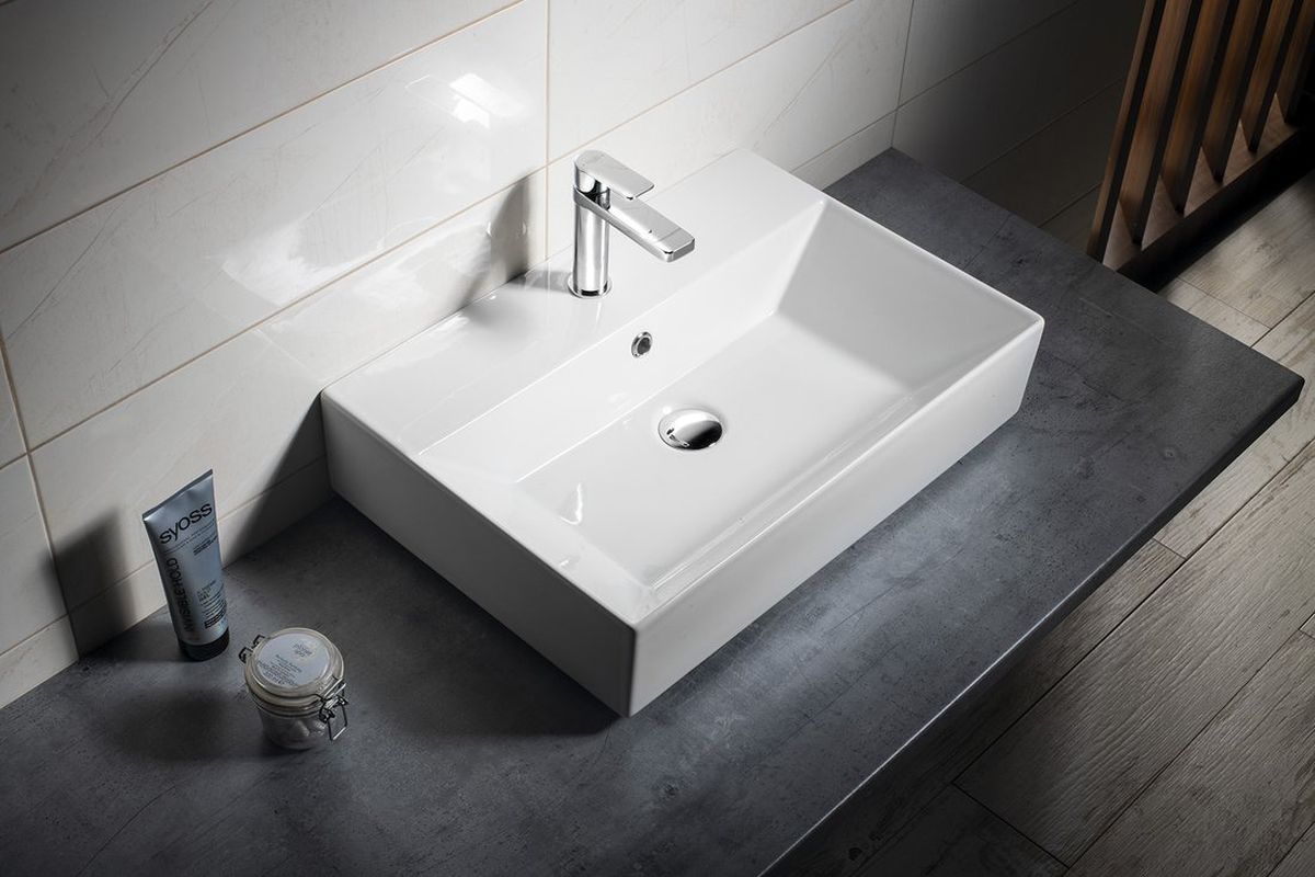 Isvea Sistema umywalka 60x42 cm ścienna prostokątna biała 10SF50060