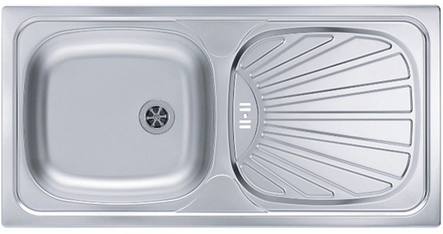 Alveus Basic 80 zlewozmywak stalowy 86x44 cm 1-komorowy satyna 1008844