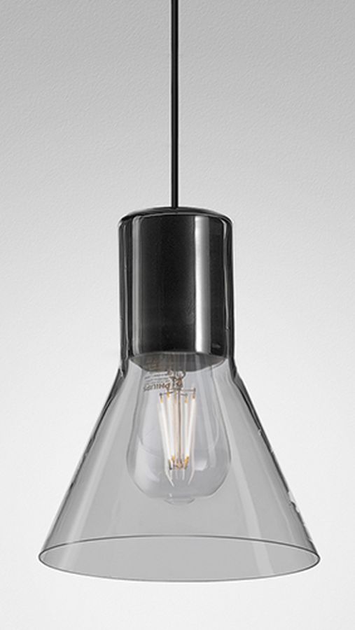 Aqform Modern Glass Flared SP lampa wisząca 1x50W czarna struktura 50533-0000-U8-PH-12