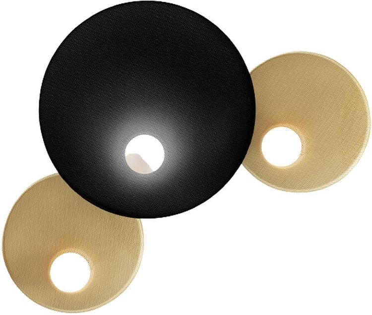 Leds C4 Trip kinkiet 3x9W LED złoty mat/czarny 05-8363-05-DP