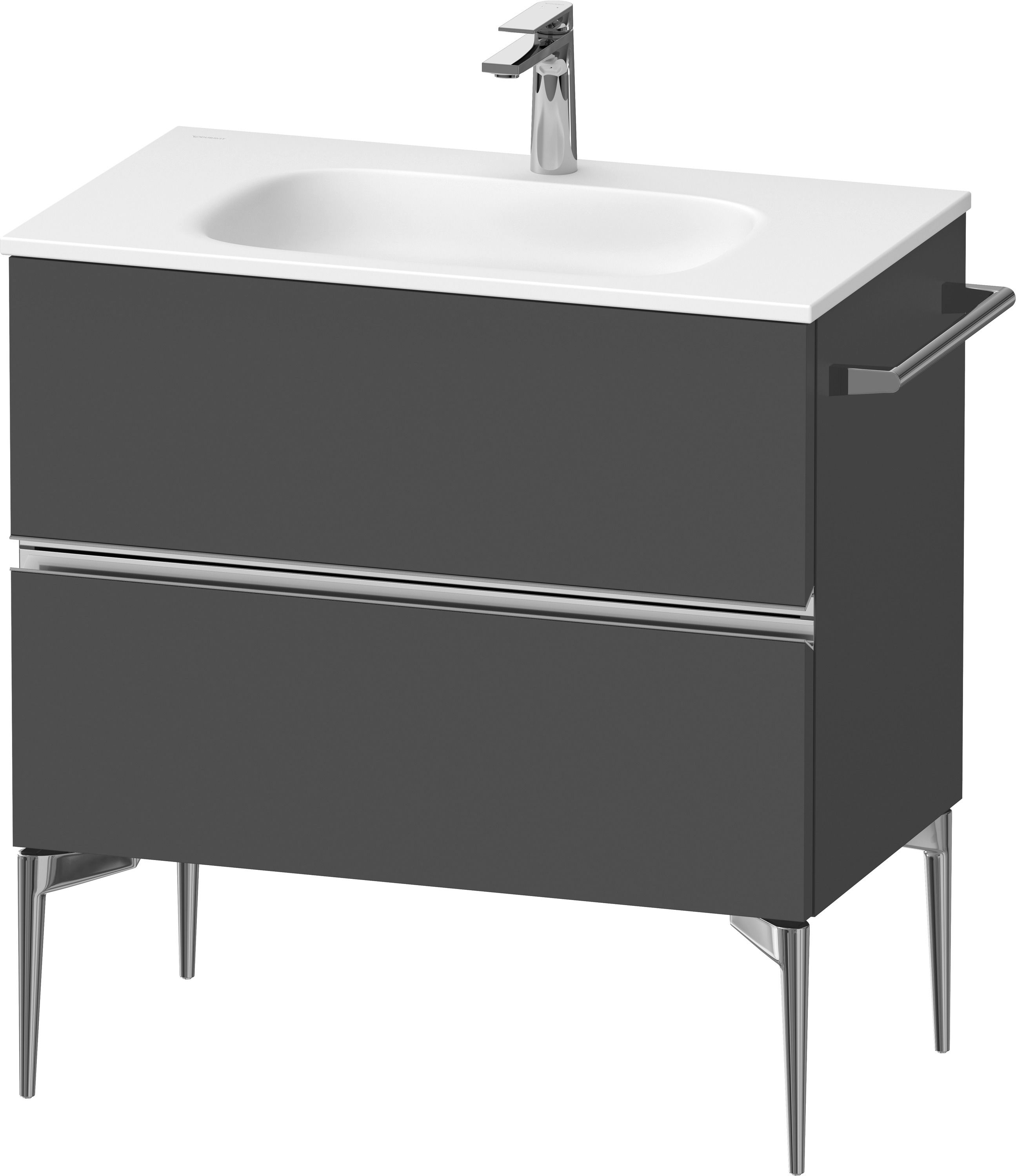 Duravit Sivida szafka 81x47,7x59,2 cm podumywalkowa wisząca grafitowa-chrom SV4651010490000