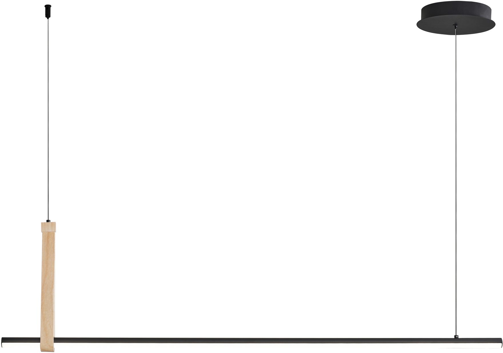 Zuma Line Wood Claud lampa wisząca 1x20W LED czarny/drewno 22806M-WOOD