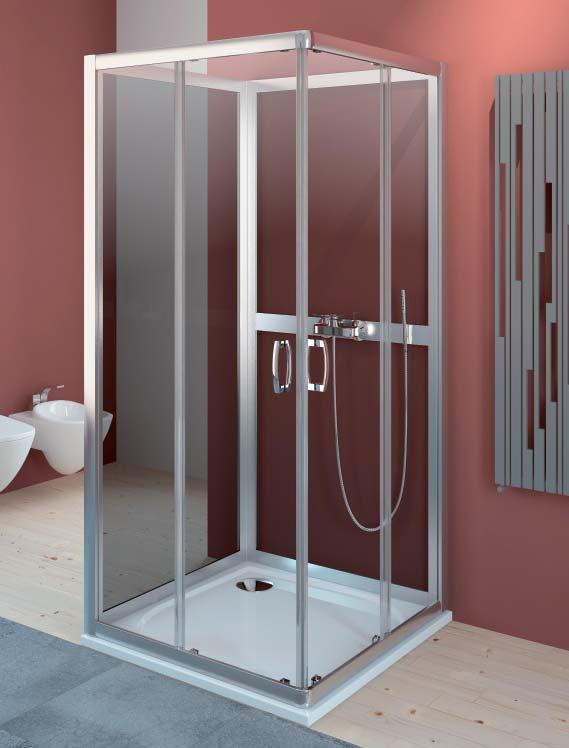 Radaway Premium Plus 2S komplet ścianek tylnych 90 cm szkło przezroczyste 33433-01-01N