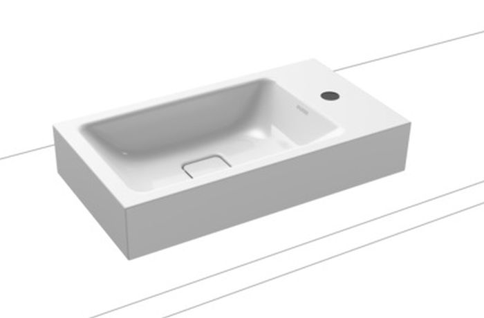 Kaldewei Cono umywalka 55x30 cm nablatowa prostokątna model 3074 biała 908106013001