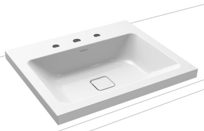 Kaldewei Cono umywalka 90x50 cm nablatowa prostokątna model 3084 biała 902006033001
