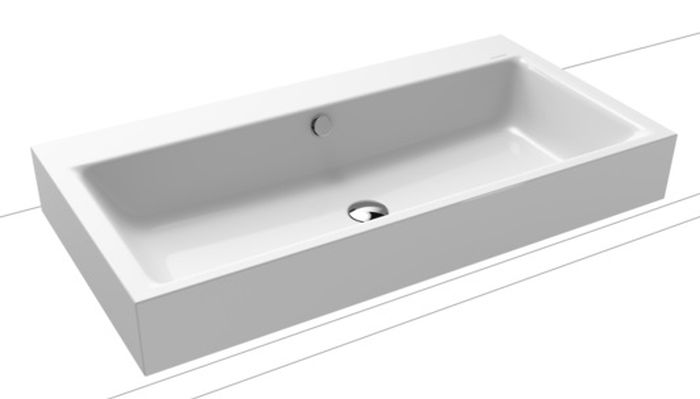 Kaldewei Puro umywalka 90x46 cm nablatowa prostokątna model 3158 biała 900806003001