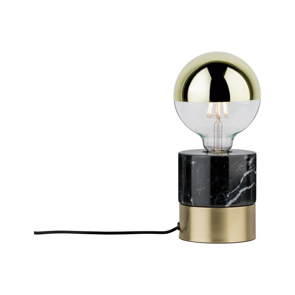 Paulmann Neordic Vala lampa stołowa 1x20W mosiądz satynowany/marmur 79742