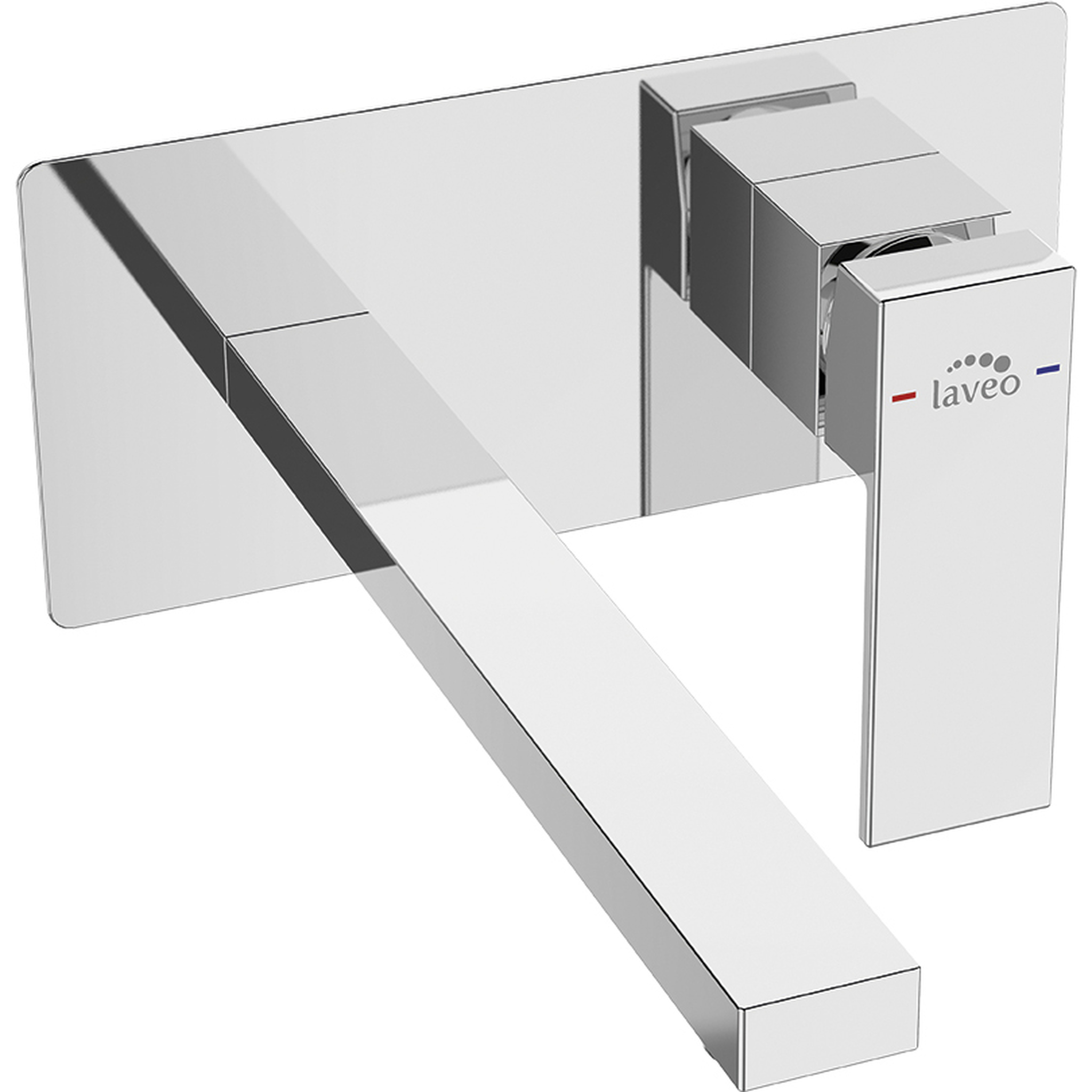 Laveo Kvadrato bateria umywalkowa podtynkowa chrom BLQ022P