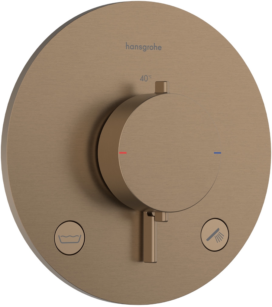 Hansgrohe Ecostat Comfort S bateria wannowo-prysznicowa podtynkowa z termostatem brąz szczotkowany 33718140