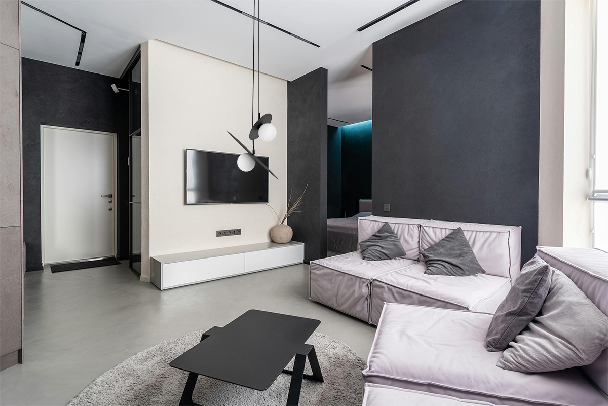Kaja Sante lampa wisząca 1x10 W biała-czarna K-5370