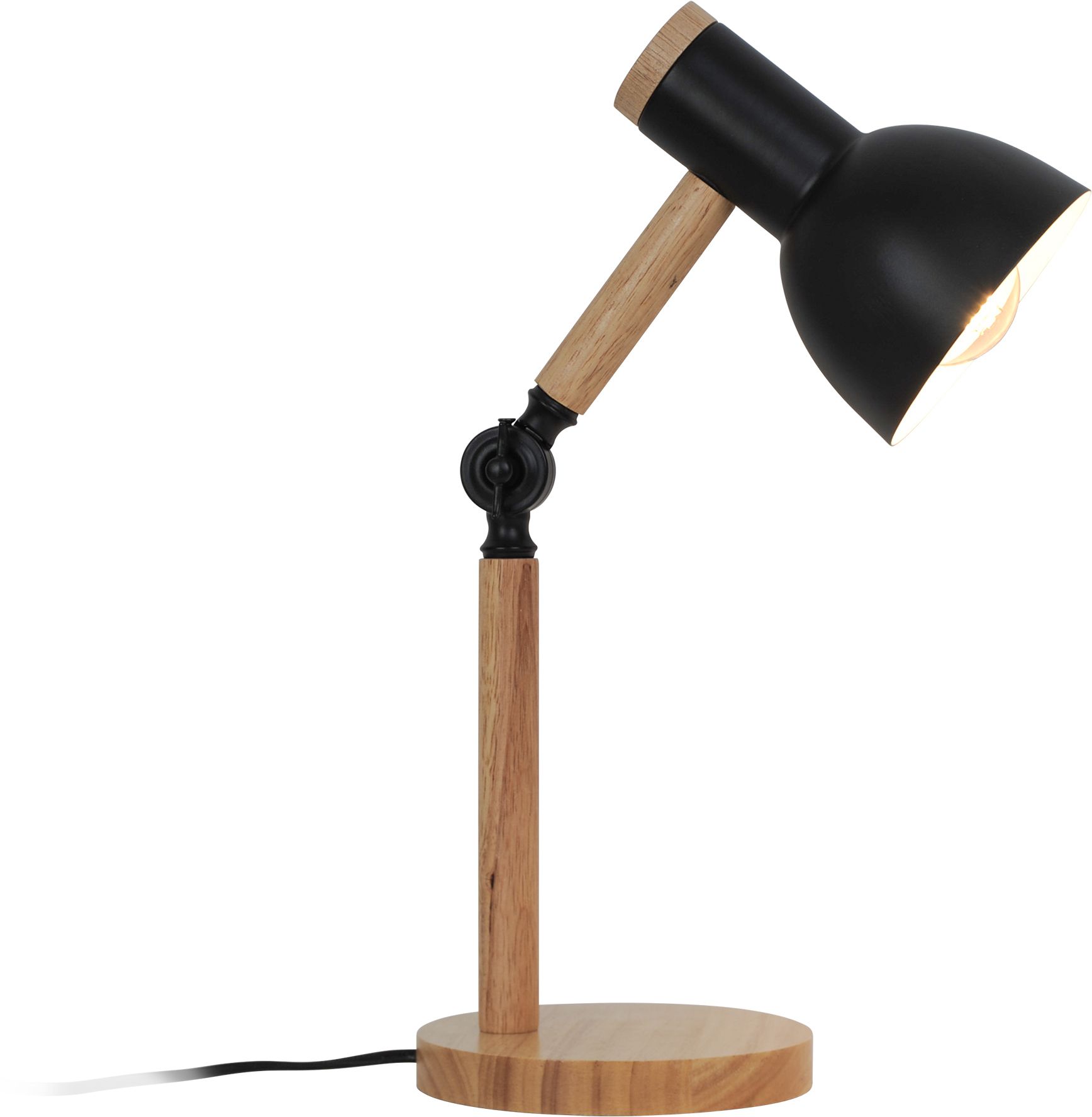 Zuma Line Balbo lampa stołowa 1x40W czarny/drewno T22004B-BL