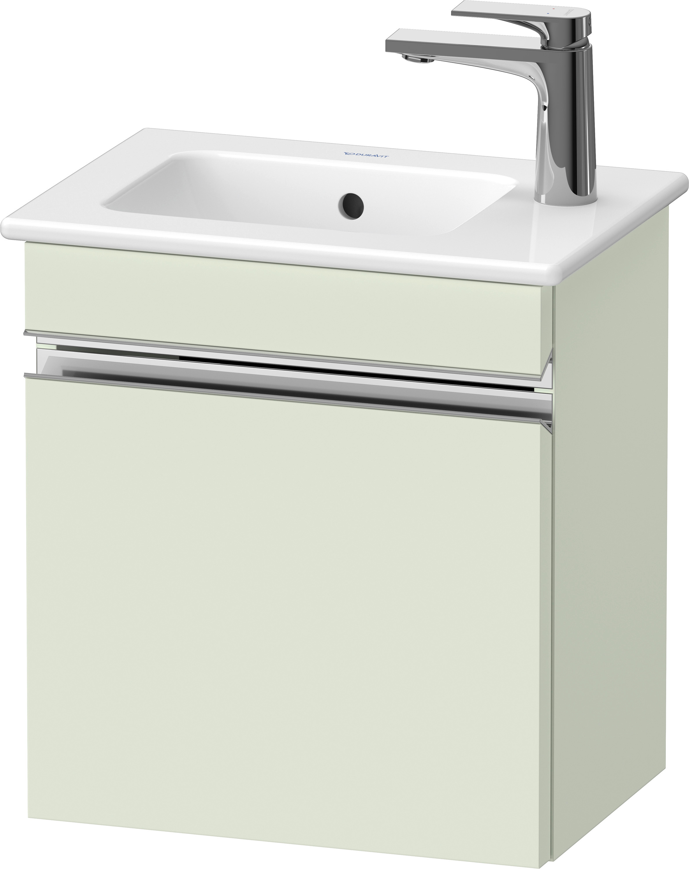 Duravit Sivida szafka 40x28,7x44,3 cm podumywalkowa wisząca zielona-chrom SV4642R10HH0000