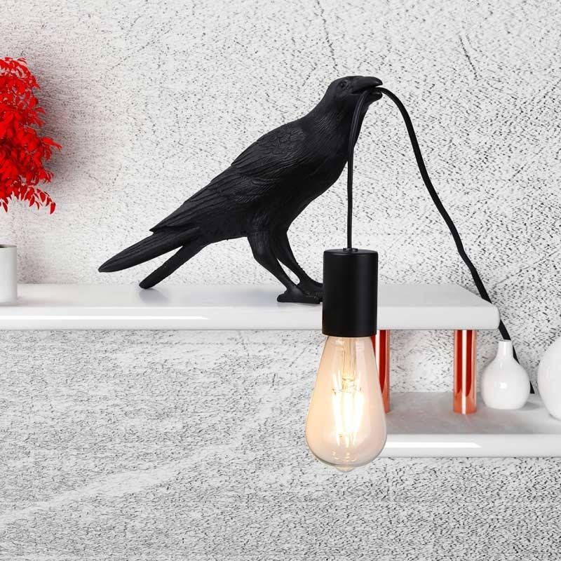 Abruzzo Raven lampa stołowa 1x40 W czarna ABR-KARD-K