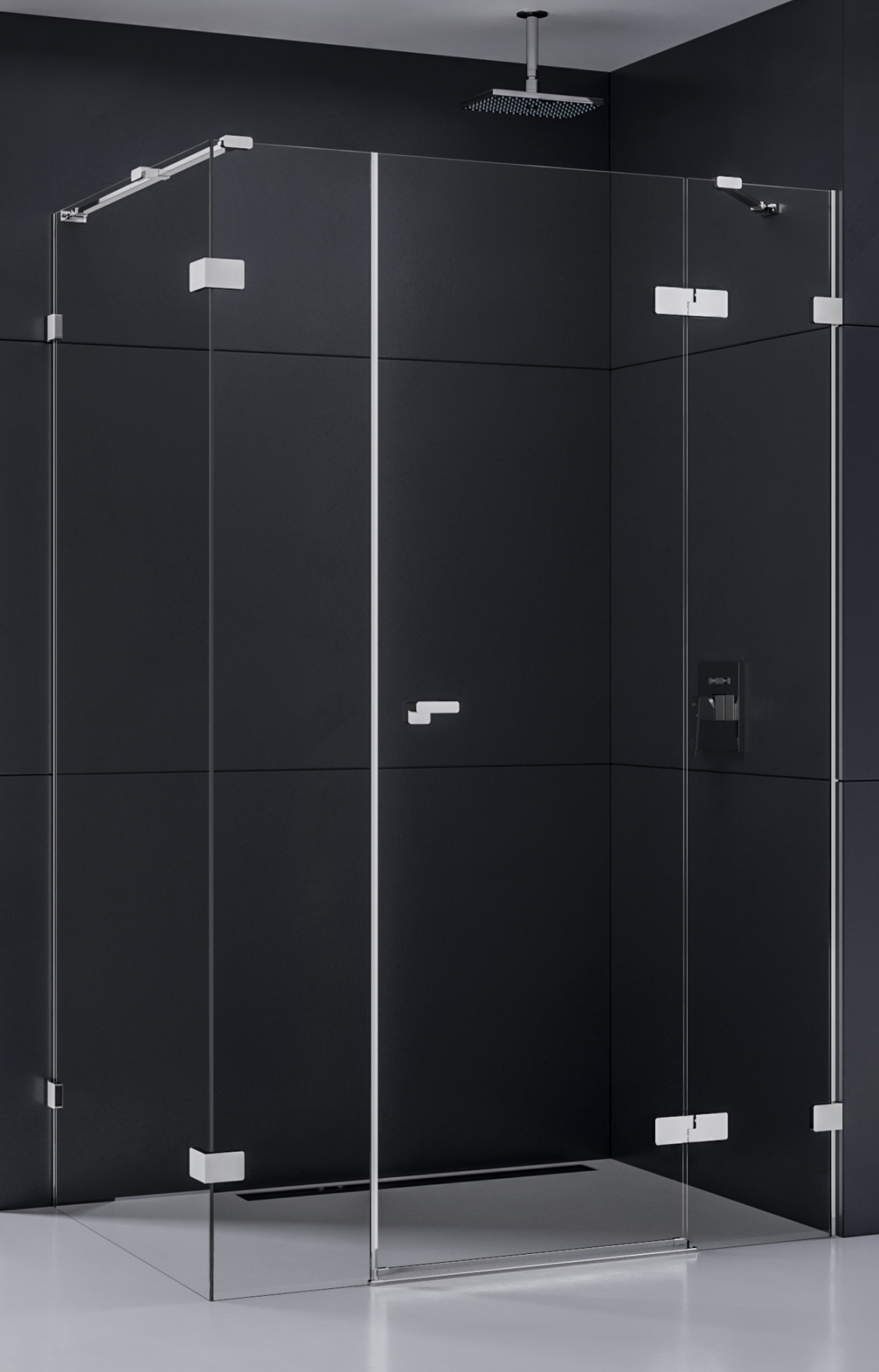 New Trendy Eventa kabina prysznicowa 150x100 cm prostokątna prawa chrom/szkło przezroczyste EXK-4570