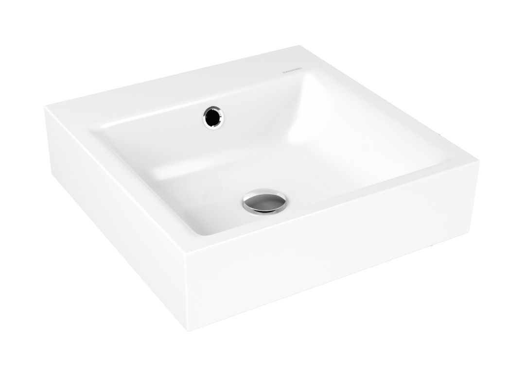 Kaldewei Puro umywalka 46 cm ścienna kwadratowa model 3163 biała 901306013001