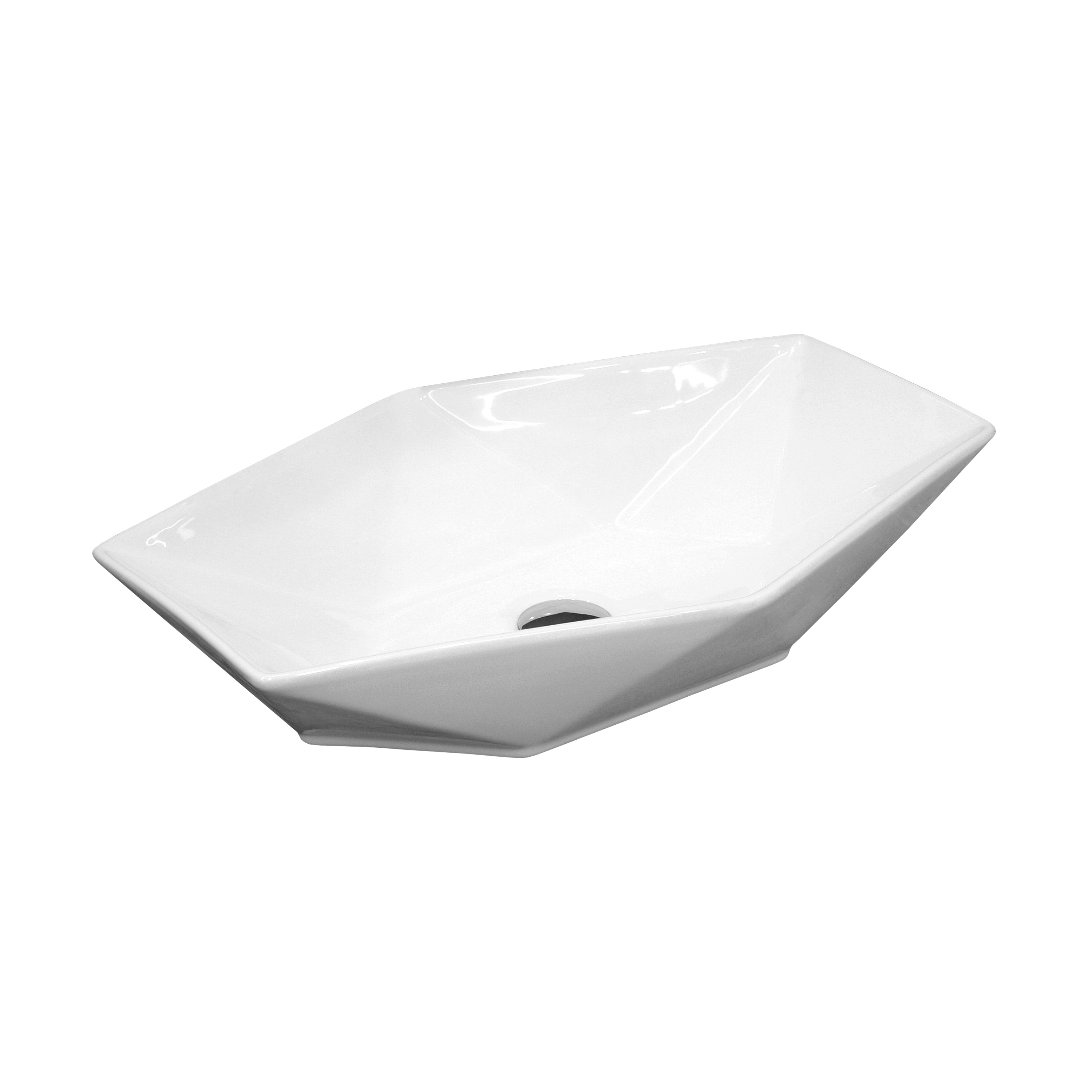 LaVita Sovena umywalka 57x37.5 cm nablatowa biały połysk