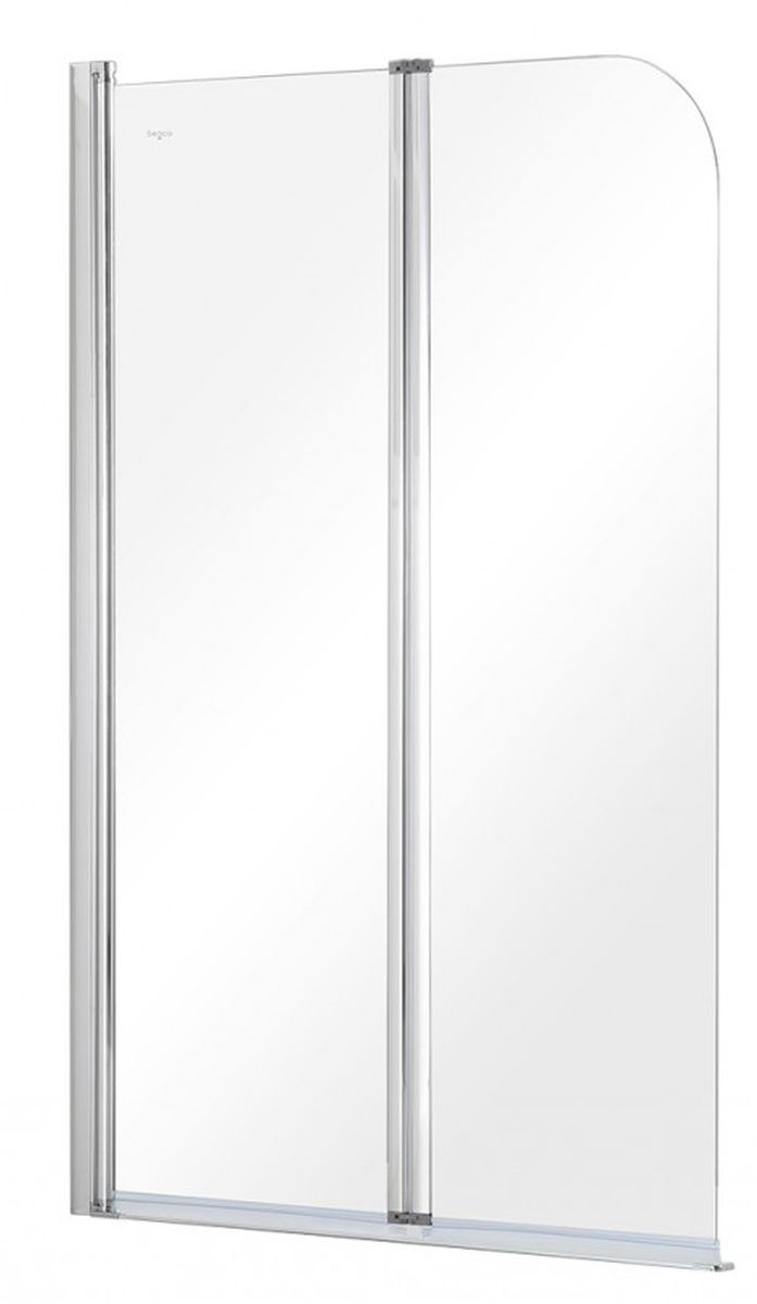 Besco Prime parawan nawannowy 90x140 cm dwuskrzydłowy szkło przezroczyste PNP-2S