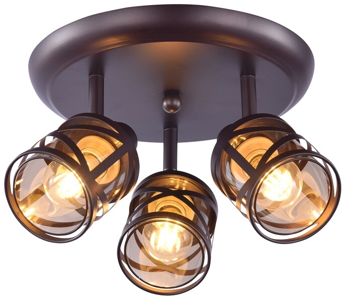 Rabalux Oberon lampa podsufitowa 3x40W brązowy/bursztynowy 5337