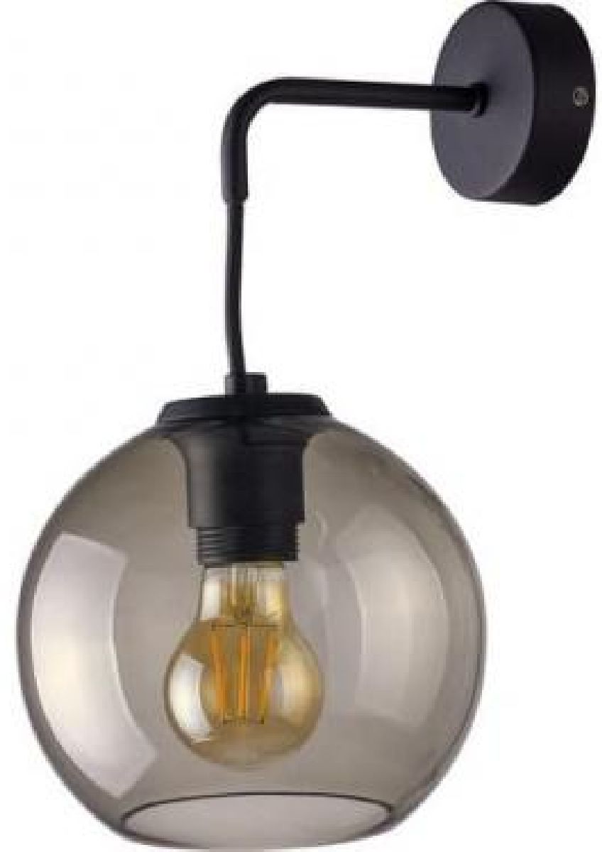 Nowodvorski Lighting Vetro kinkiet 1x60W czarny/szkło przydymione 9132