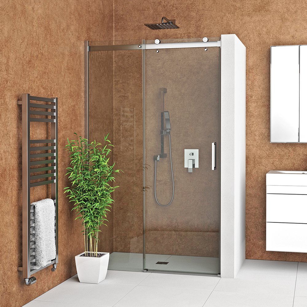 Roth Ambient drzwi prysznicowe 130-140 cm wnękowe AMD2/1300 chrom/przezroczyste 620-1300000-00-02