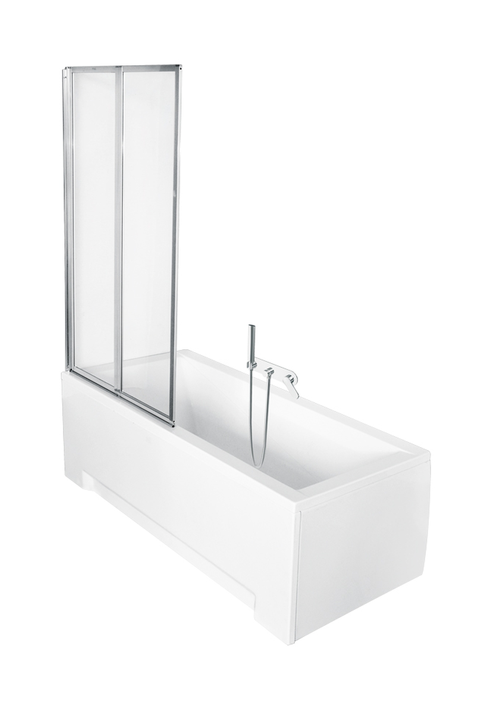 Besco Ambition Premium 2 parawan nawannowy 80,5x140 cm dwuskrzydłowy szkło przezroczyste PAP-2S
