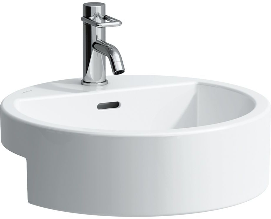 Laufen Living City umywalka 46 cm półblatowa okrągła biała H8134310001041