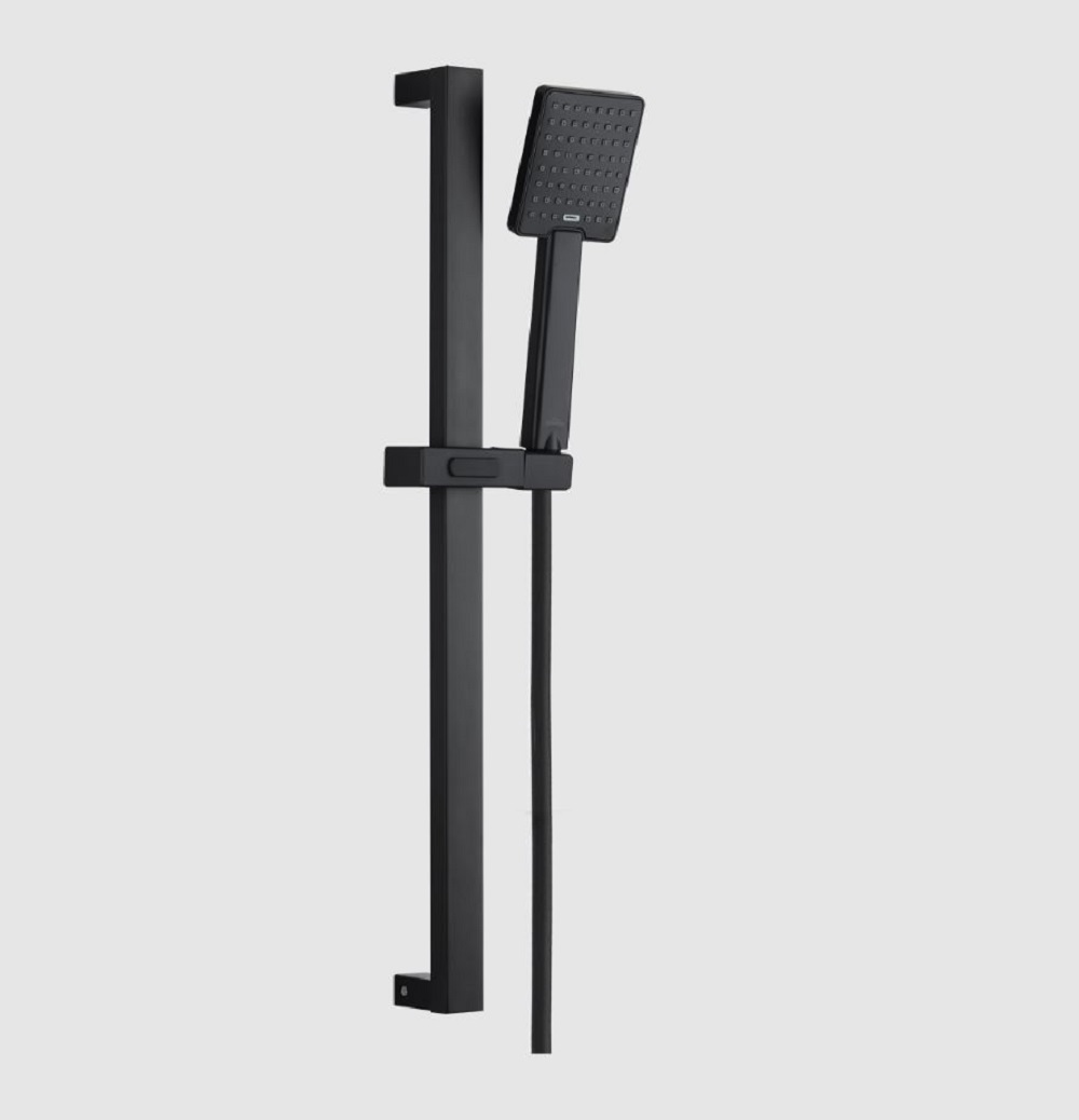 Invena Patras Black Trend zestaw prysznicowy ścienny czarny AU-31-Z04