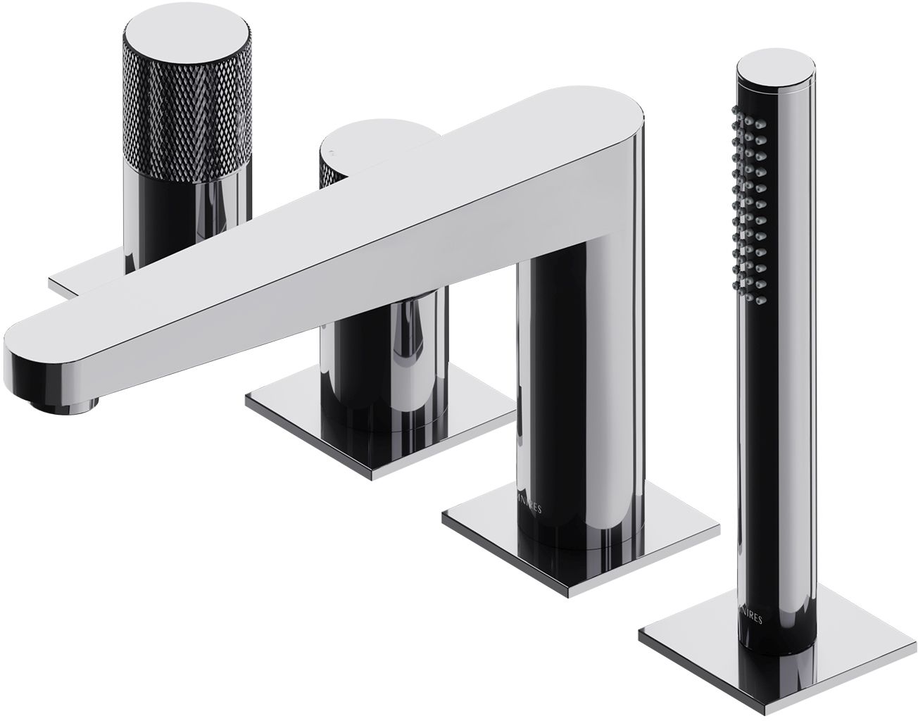 Omnires Contour bateria wannowo-prysznicowa nawannowa chrom CT8032CR